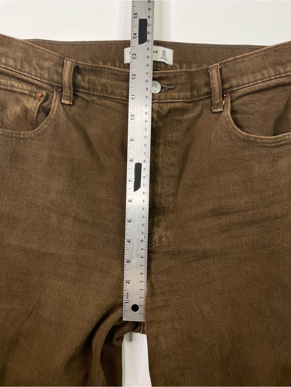 Abercrombie & Fitch Pants Womens 30 10 Brown The 90s Straight Ultra High Rise - Picture 11 of 12